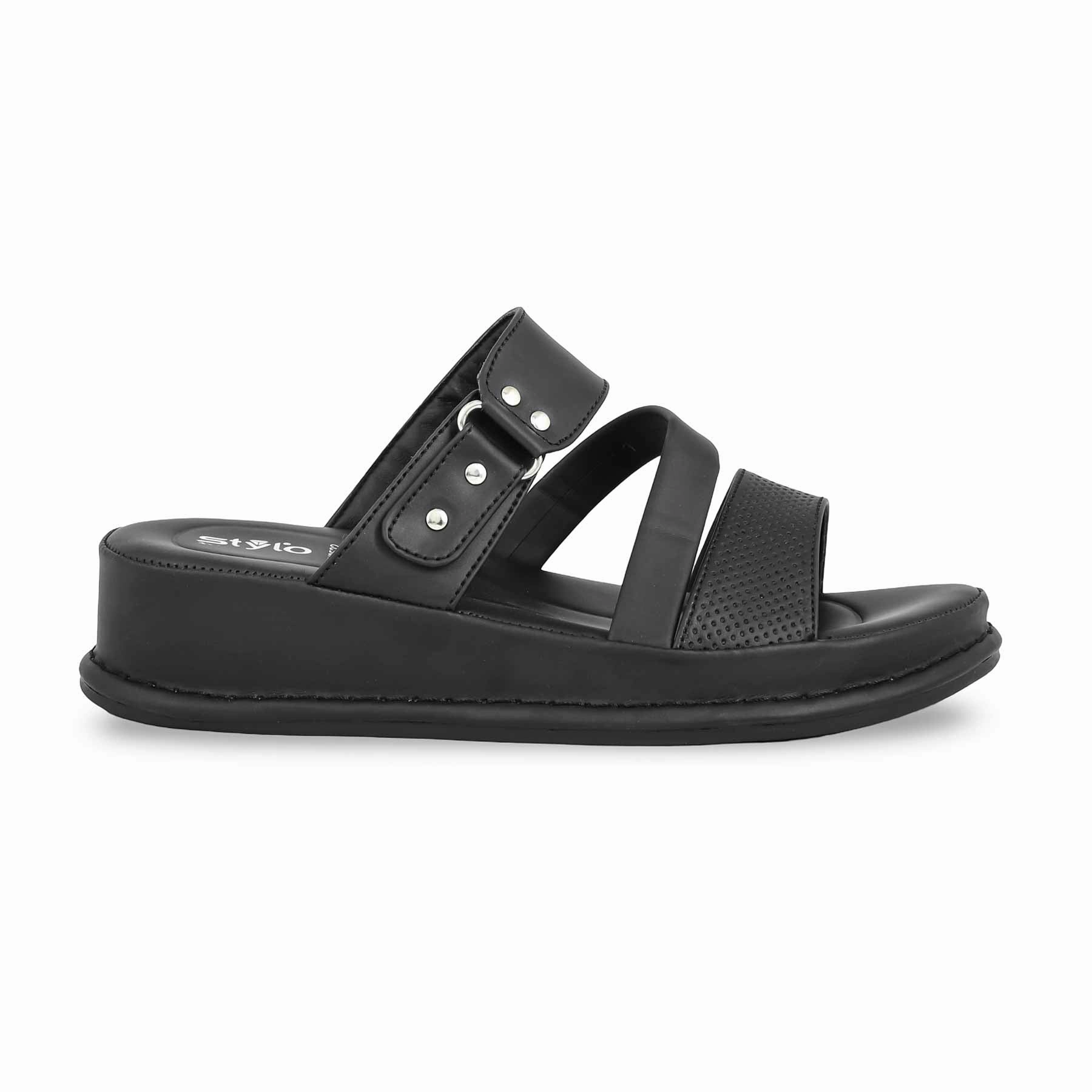 Slides New Black Formal Slipper PU0522