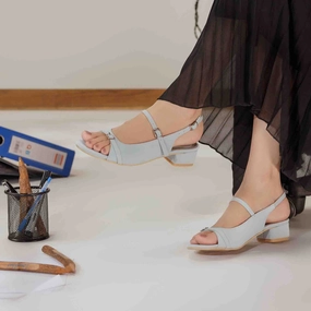 Slides Memory Foam Sky Blue Formal Sandal FR5452