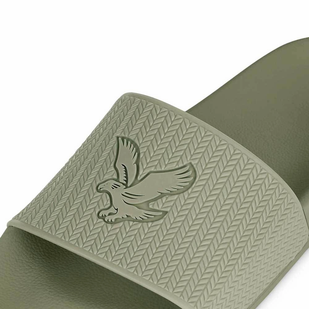 Light Feet Flip Flops Lyle And Scott Thomson Pool Sliders - Vetiver Olive