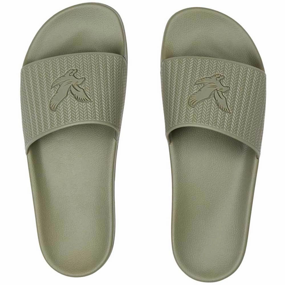 Medallion Flip Flops Lyle And Scott Thomson Pool Sliders - Vetiver Olive