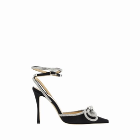 Qvc Clarks Sandals MACH & MACH Black Silk Stiletto Heel Sandals