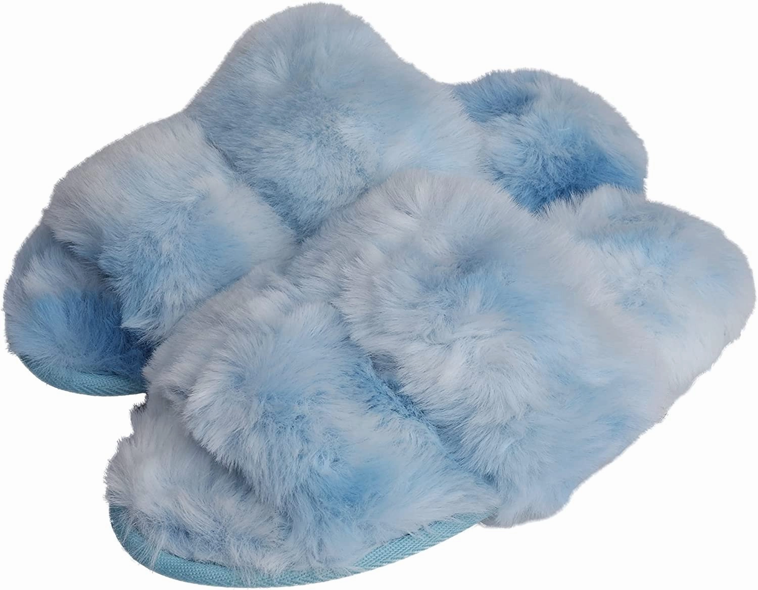 Sword Slippers Roxoni Faux Fur Tie & Dye Slippers  Stylish & Trendy Slip-ons for Women  Super Soft Fluffy Fur for Superior Comfort & Luxury