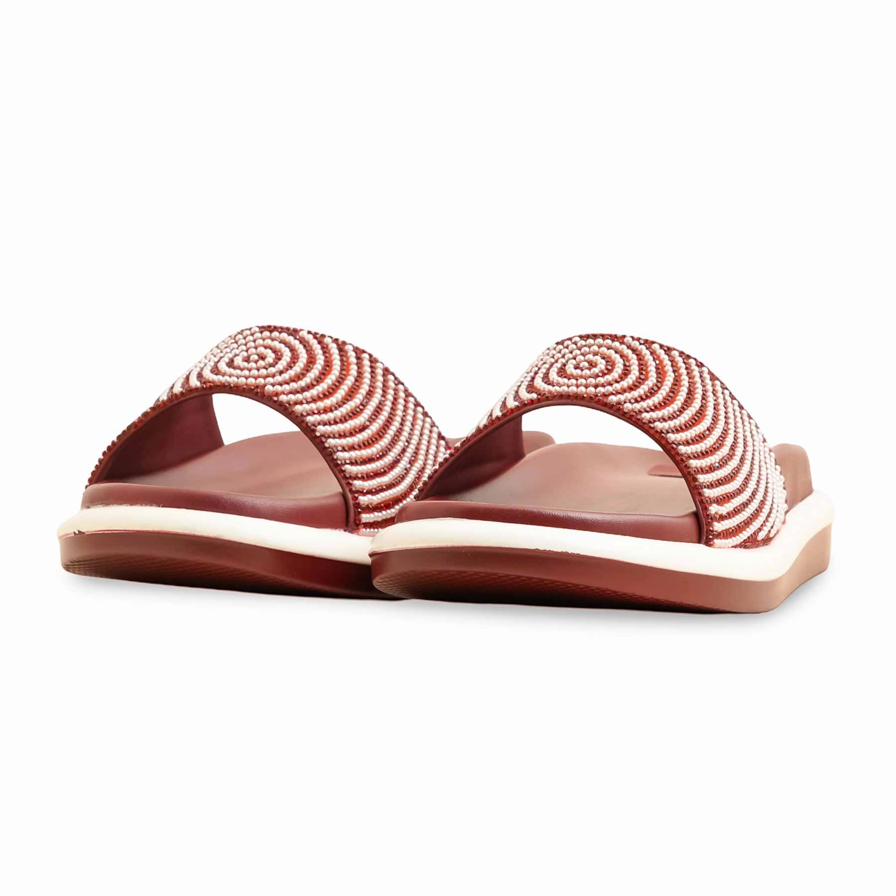 Pattern For Knitted Slippers Maroon Formal Slipper PU0532