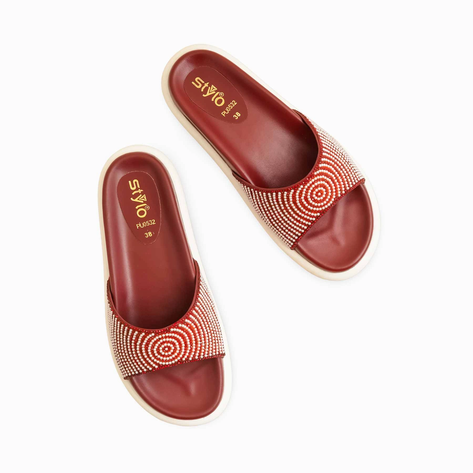 Spa Slippers Bulk Maroon Formal Slipper PU0532