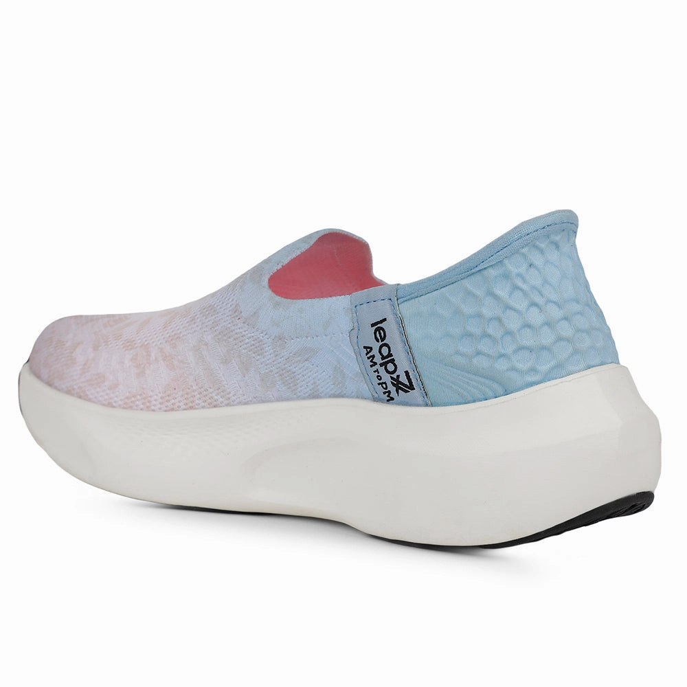 Leap7x Sports Sky Blue Walking Shoes For Women EAZYGO-5L By Liberty Cushion Shoes Running