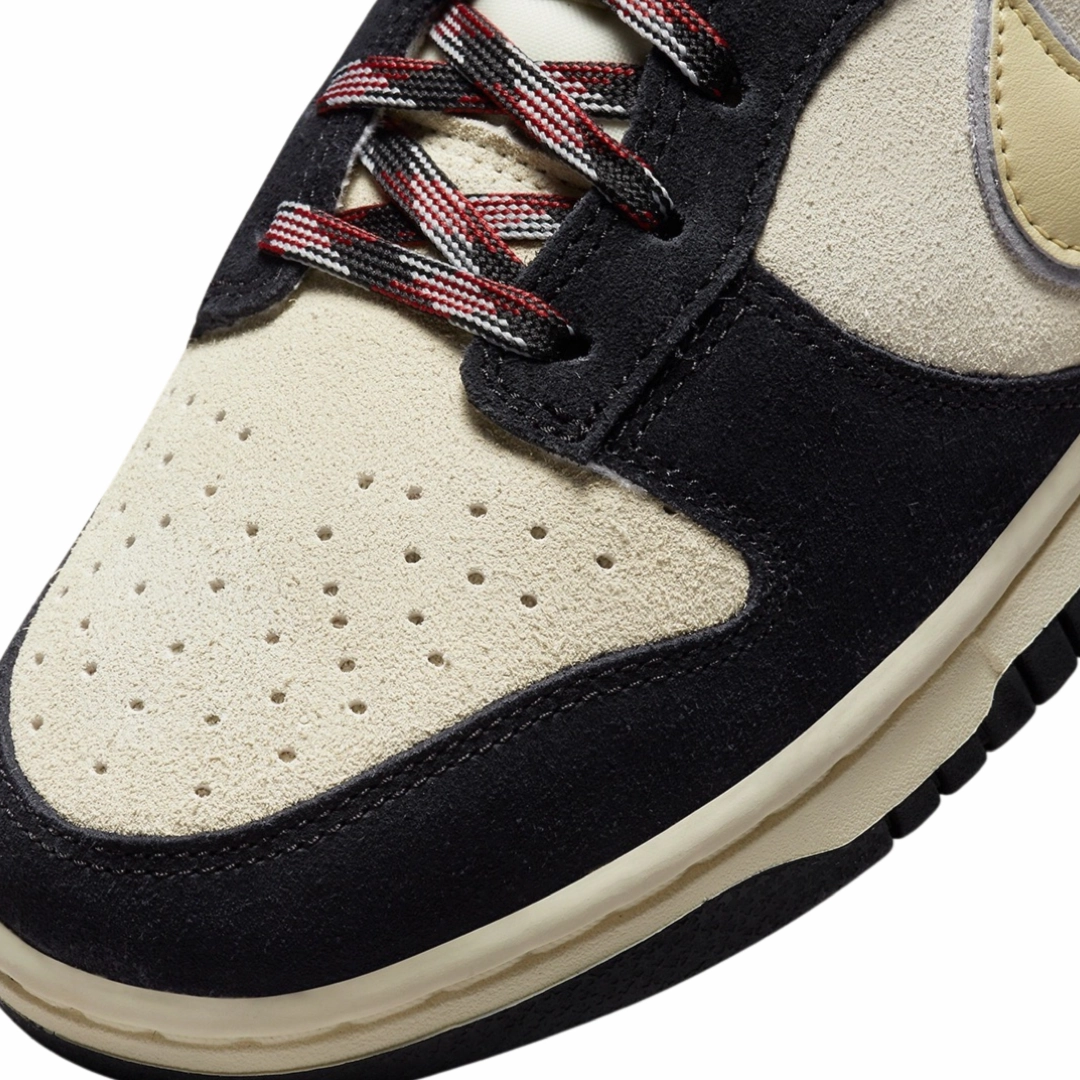 Nike Women's Dunk Low LX Black Team Gold Orange Coconut Milk Asics Gymnastics Shoes