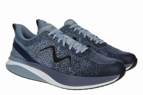 Run On Shoes MBT HURACAN 3000 LACE UP Grey/Light blue - Men's Running and walking shoes