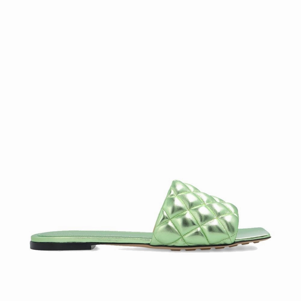 Bottega Veneta Green Calfskin Sandals Platform Sandals Strappy