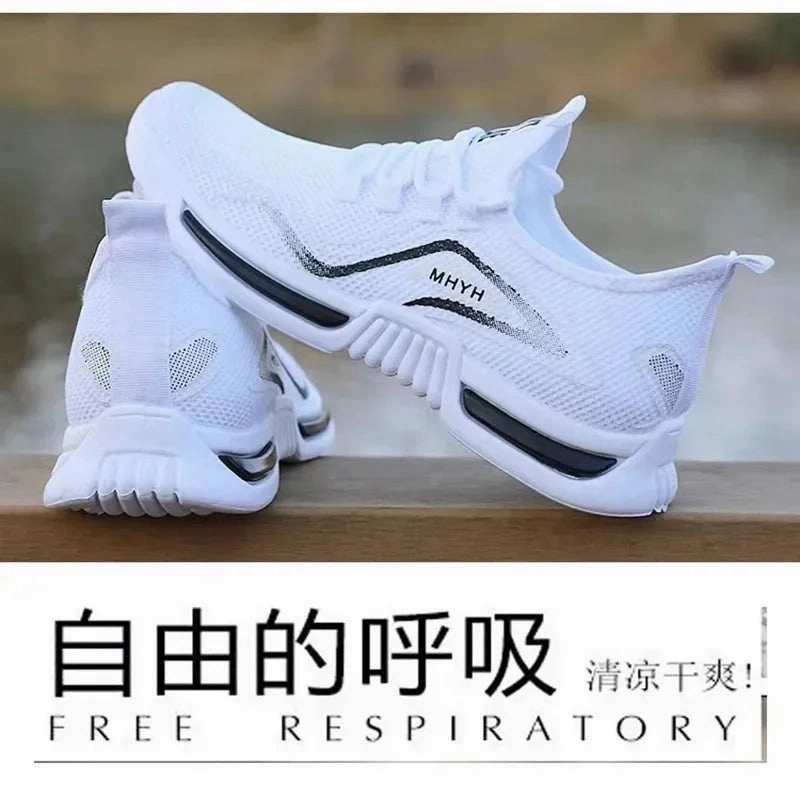 Shoes That Track Running Men Shoes Slip on Fashion Sneakers Male Sport Running Shoes Breathable Gym Training Walking Tennis Shoes Non Slip Workout Flats