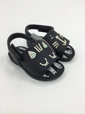 Good Beach Flip Flops Mini Melissa Child Size 5 Toddler Black Sandals/Flip Flops