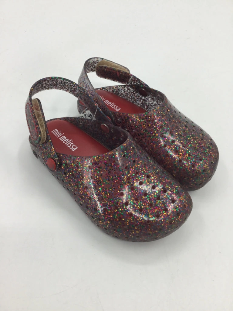 Mini Melissa Child Size 8 Toddler Multi-Color Sandals/Flip Flops Flip Flops With Pearls