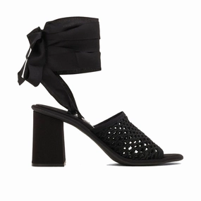 Miu Miu Black Fabric Strap-On Sandals Dolce Vita Sandals