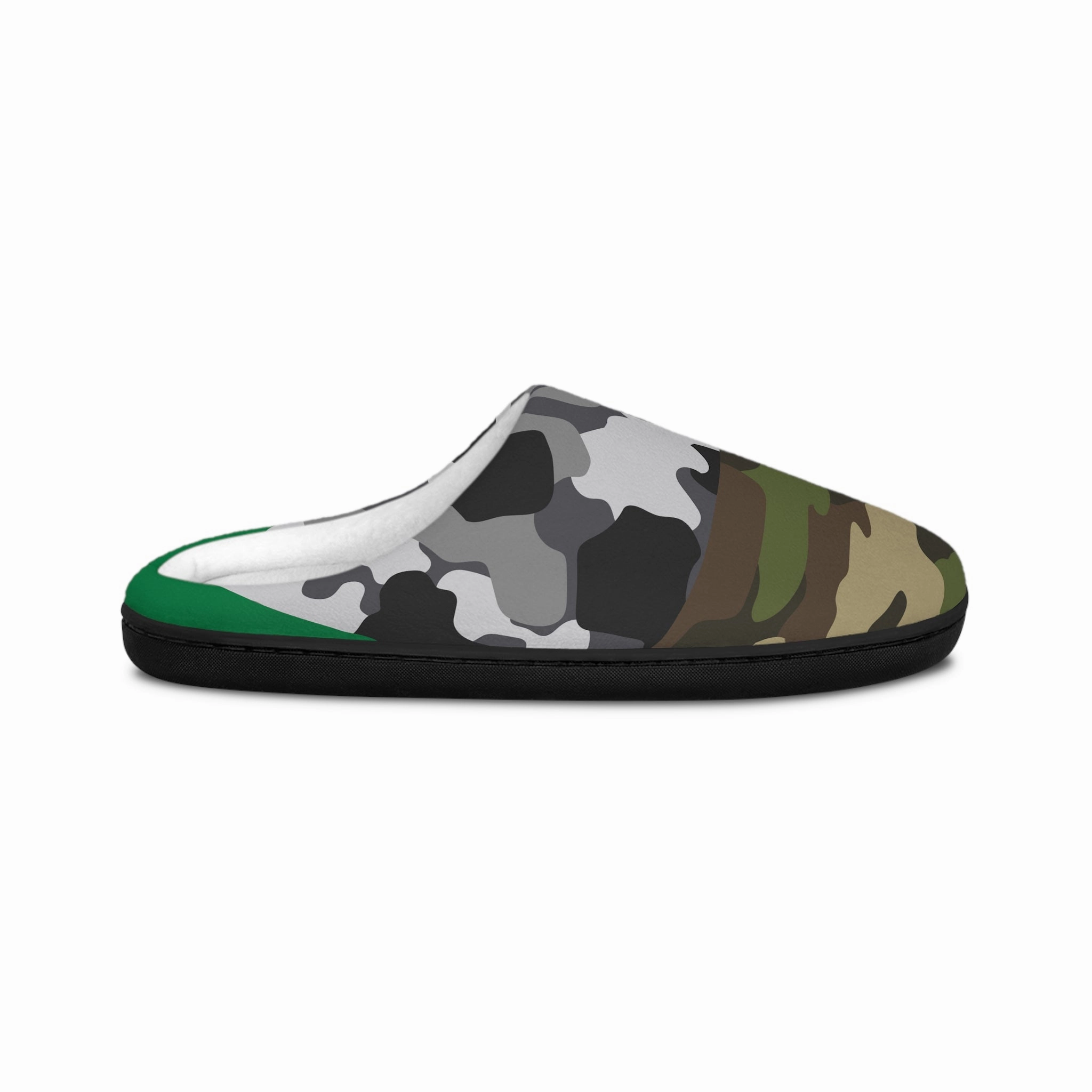 Mixed Camo Hustler House Shoes | Indoor Slippers Slippers With Leather Soles