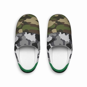 Mixed Camo Hustler House Shoes | Indoor Slippers Warmies Slippers