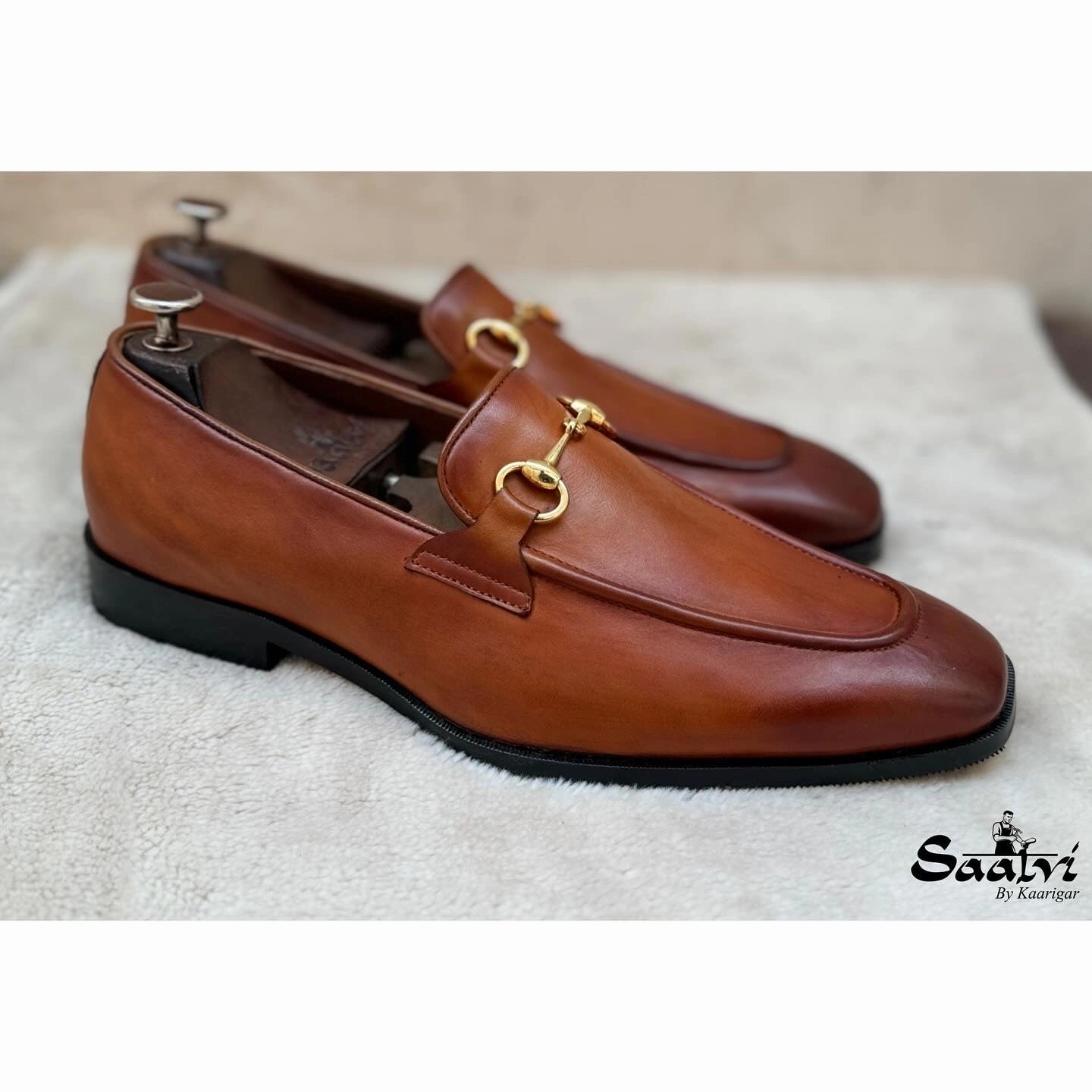 Suede Loafers Casual Horsebit Loafers Hand Patina