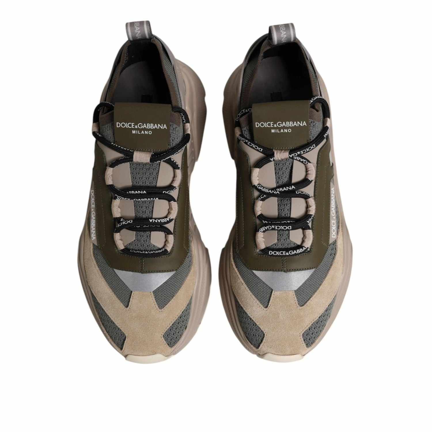 Dolce & Gabbana Multicolor Daymaster Low Top Sneakers Shoes Made In Portugal Leather Sneakers