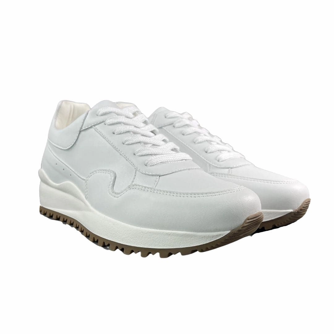 'Nina' vegan-leather sneaker for women by Zette Shoes - white Sneakers On Amazon