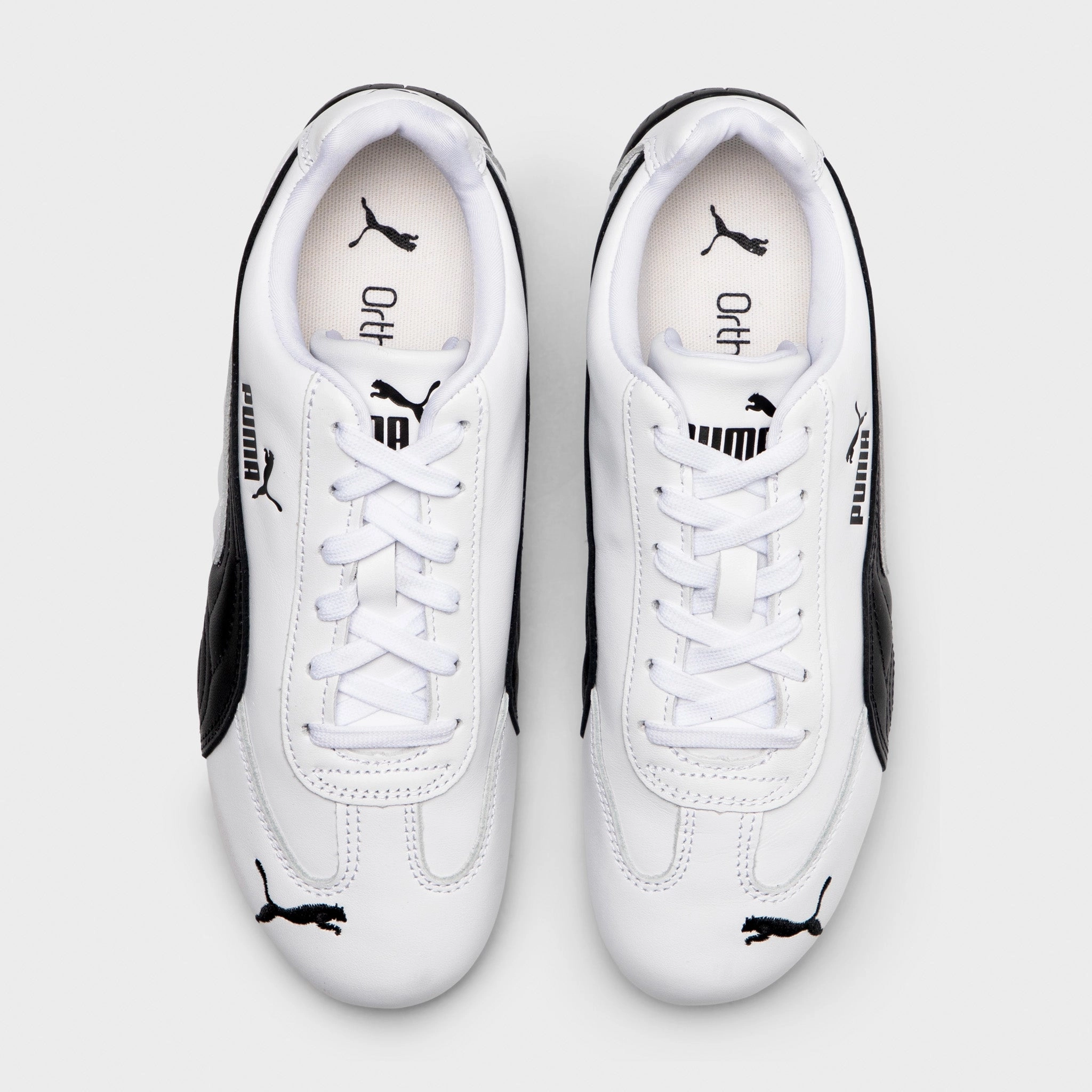 Djokovic Asics Shoes PUMA Women's Speedcat Leather Black / White