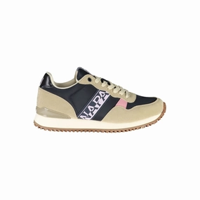 Napapijri Beige Lace-Up Sneakers with Contrasting Details Impact Sneakers