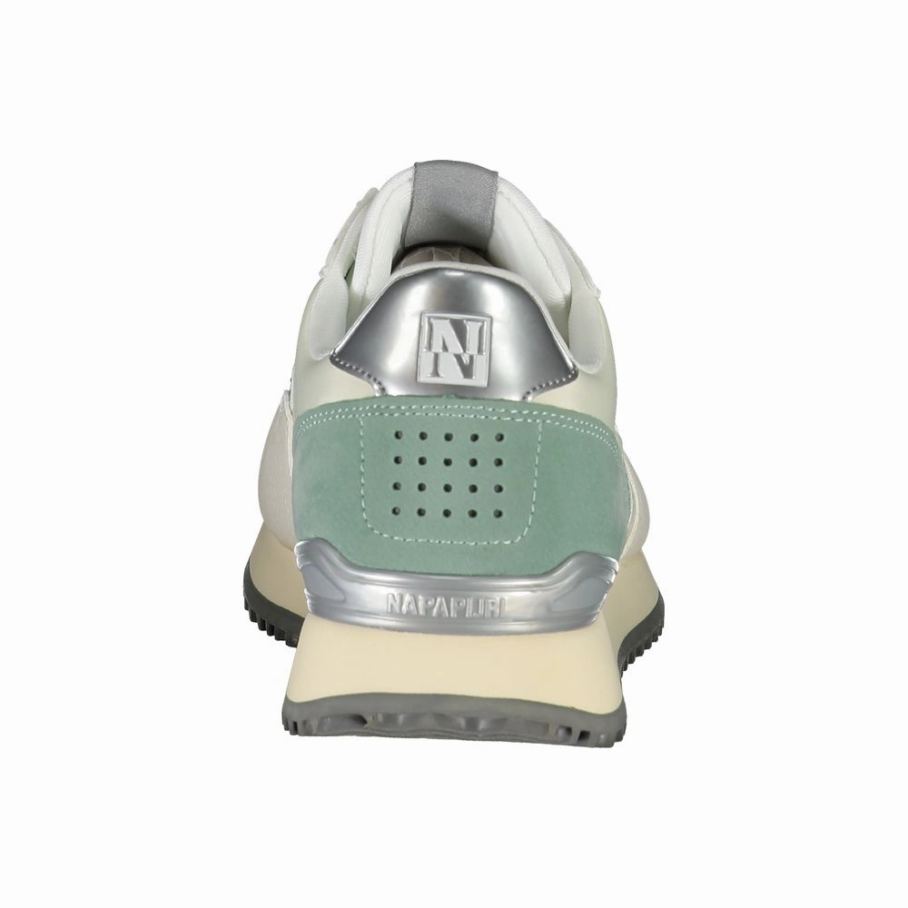 Hoka Athletics Sneakers Napapijri Chic White Lace-Up Sports Sneakers with Contrast Detail