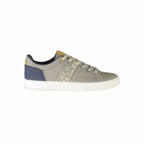 Napapijri Gray Polyester Sneaker Sneakers Wash