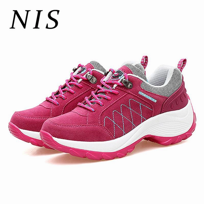NIS Women Sneakers Casual Lace-up Women's Vulcanize Shoes Casual Shoes Wide