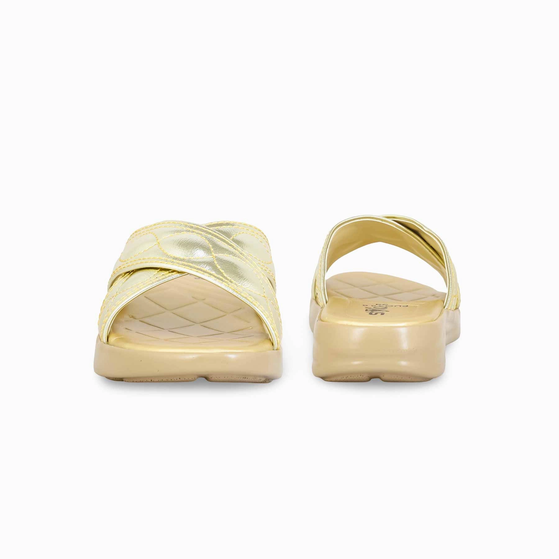 Golden Formal Slipper PU0486 Slippers Clip Art