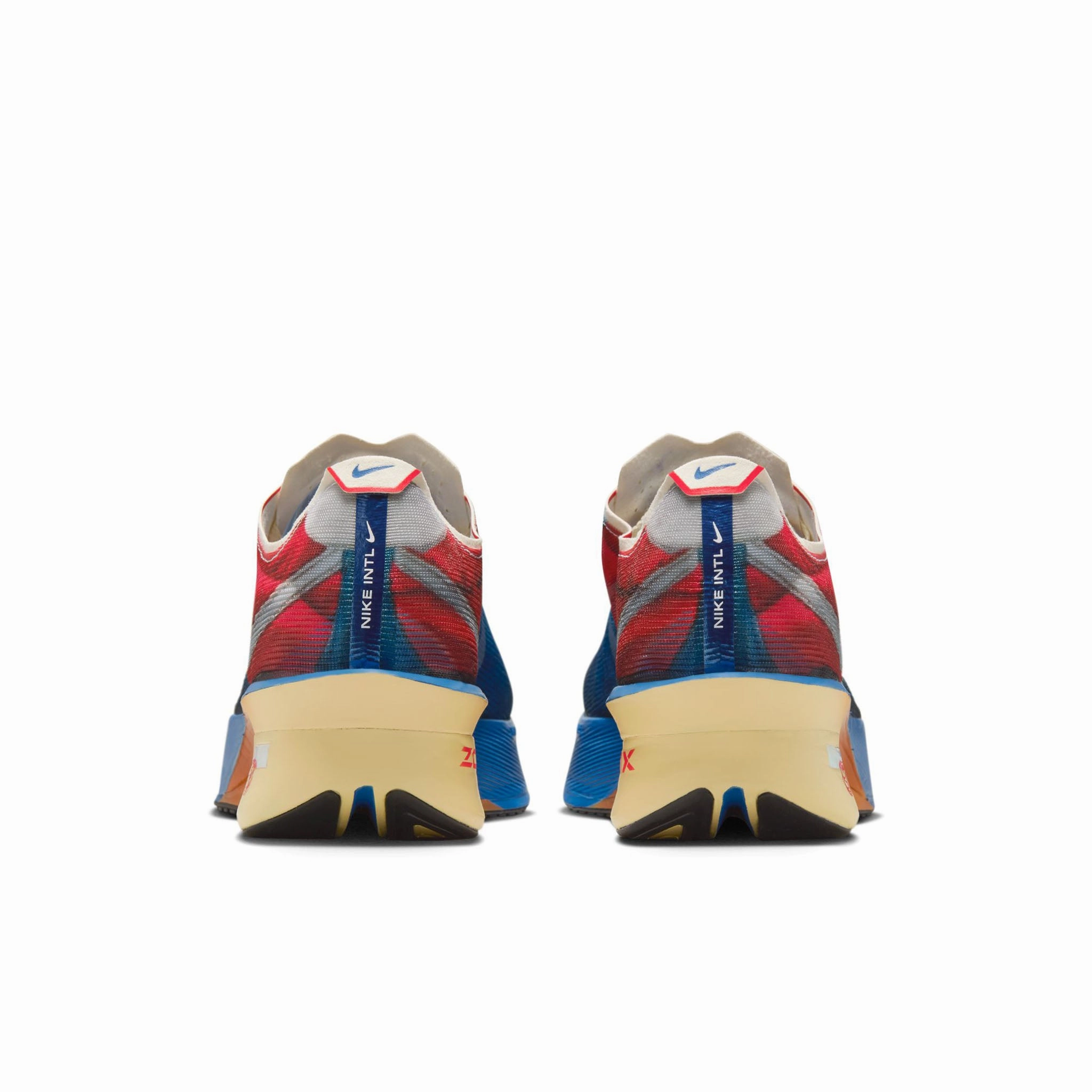 Nike | Men's Vaporfly 4 Premium Road Racing Shoes - Multi-Color/Clear-Mountain Blue-Fire Red Low Drop Asics Running Shoes