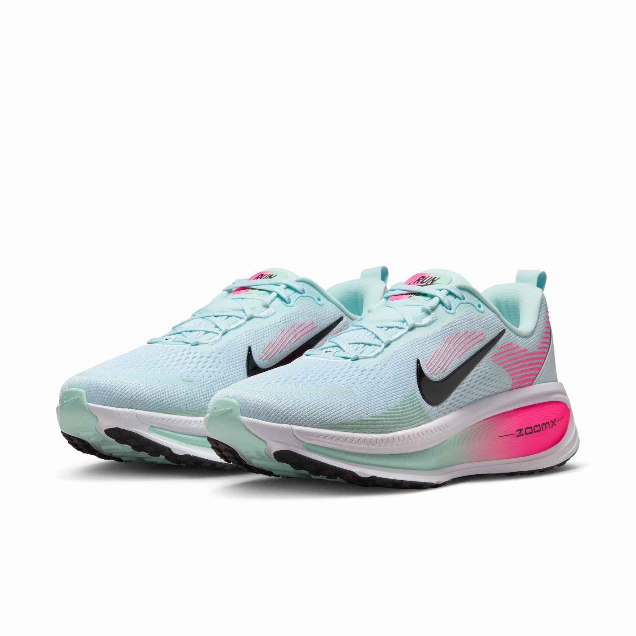 Nike | Men's Vomero 18 Road Running Shoes - Glacier Blue/Black-White-Hyper Pink Latest Asics Running Shoes 2024
