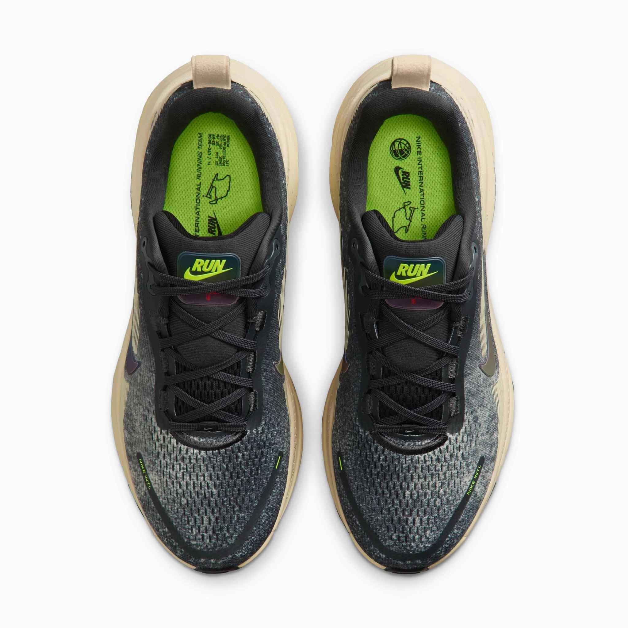 Asics Running Shoes With High Arch Support Nike | Men's Vomero 18 Road Running Shoes - Oatmeal/Black-Anthracite-Volt