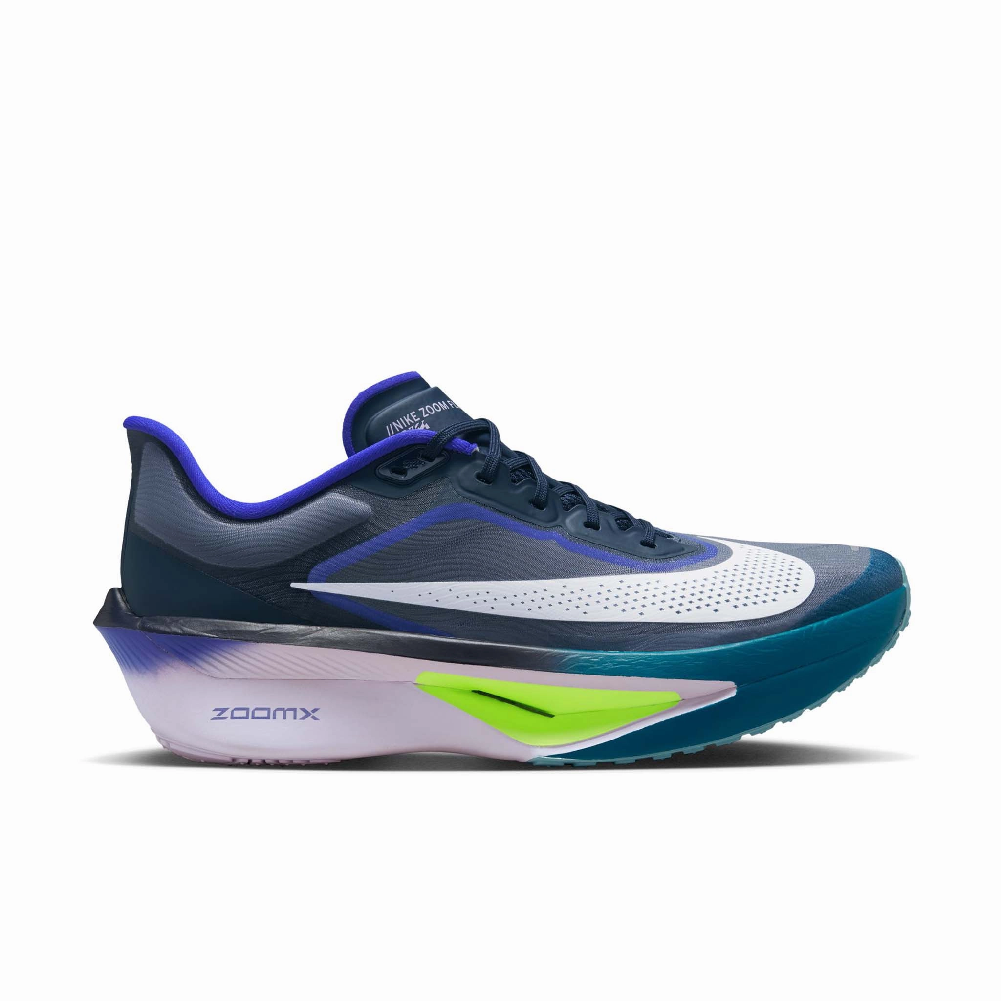Asics Usa Volleyball Shoes Nike | Men's Zoom Fly 6 Road Running Shoes - Obsidian/White-Persian Violet-Volt