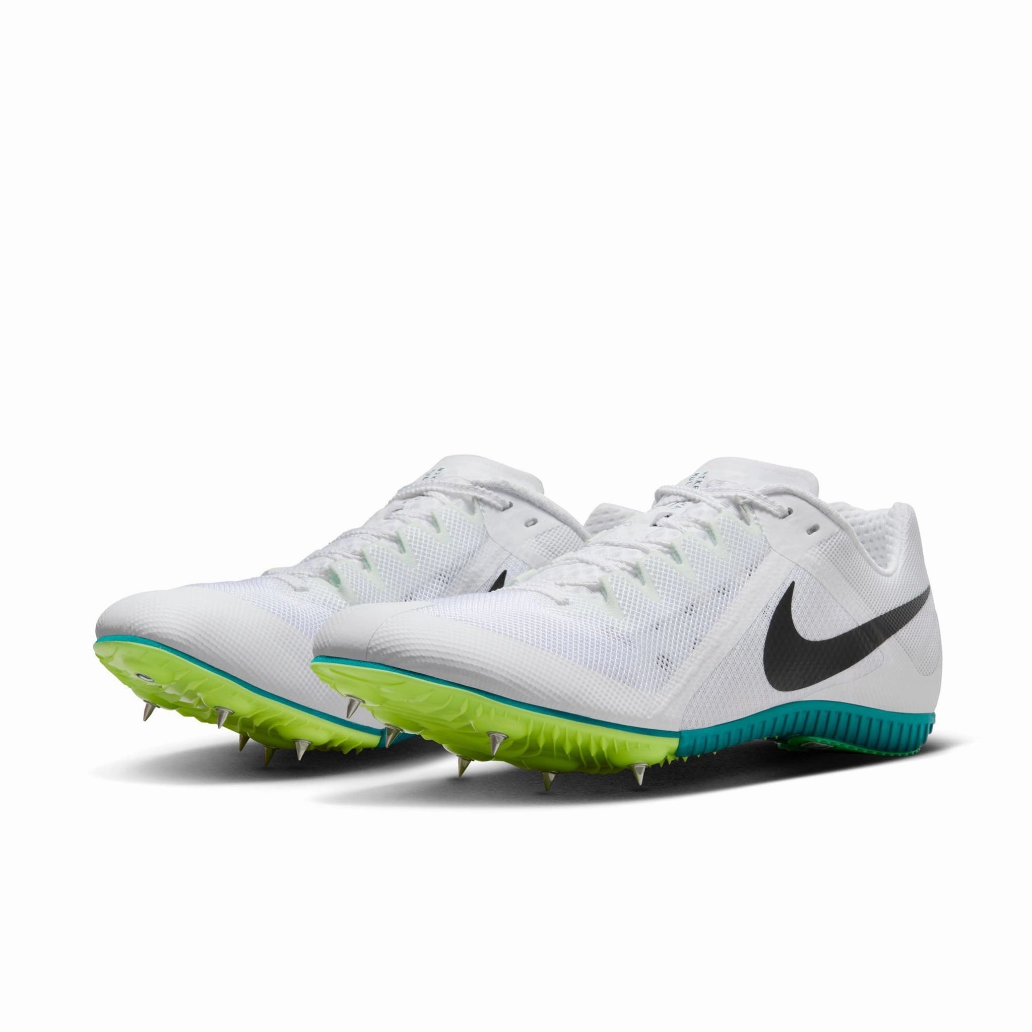 Nike | Unisex Zoom Rival Track & Field Multi-Event Spikes - White/Black-Bright Spruce-Vapor Green Asics Upcourt 4 Tennis Shoes