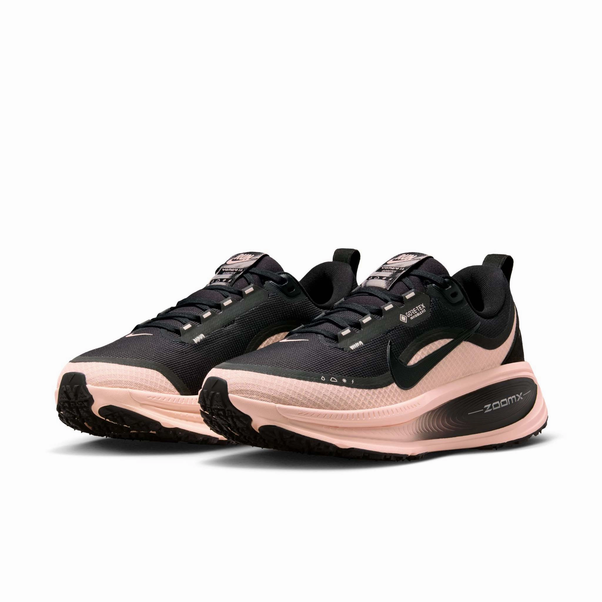 Nike | Women's Vomero 18 GORE-TEX Road Running Shoes - Black/Black-Crimson Tint-Black Asics Court Shoes Tennis