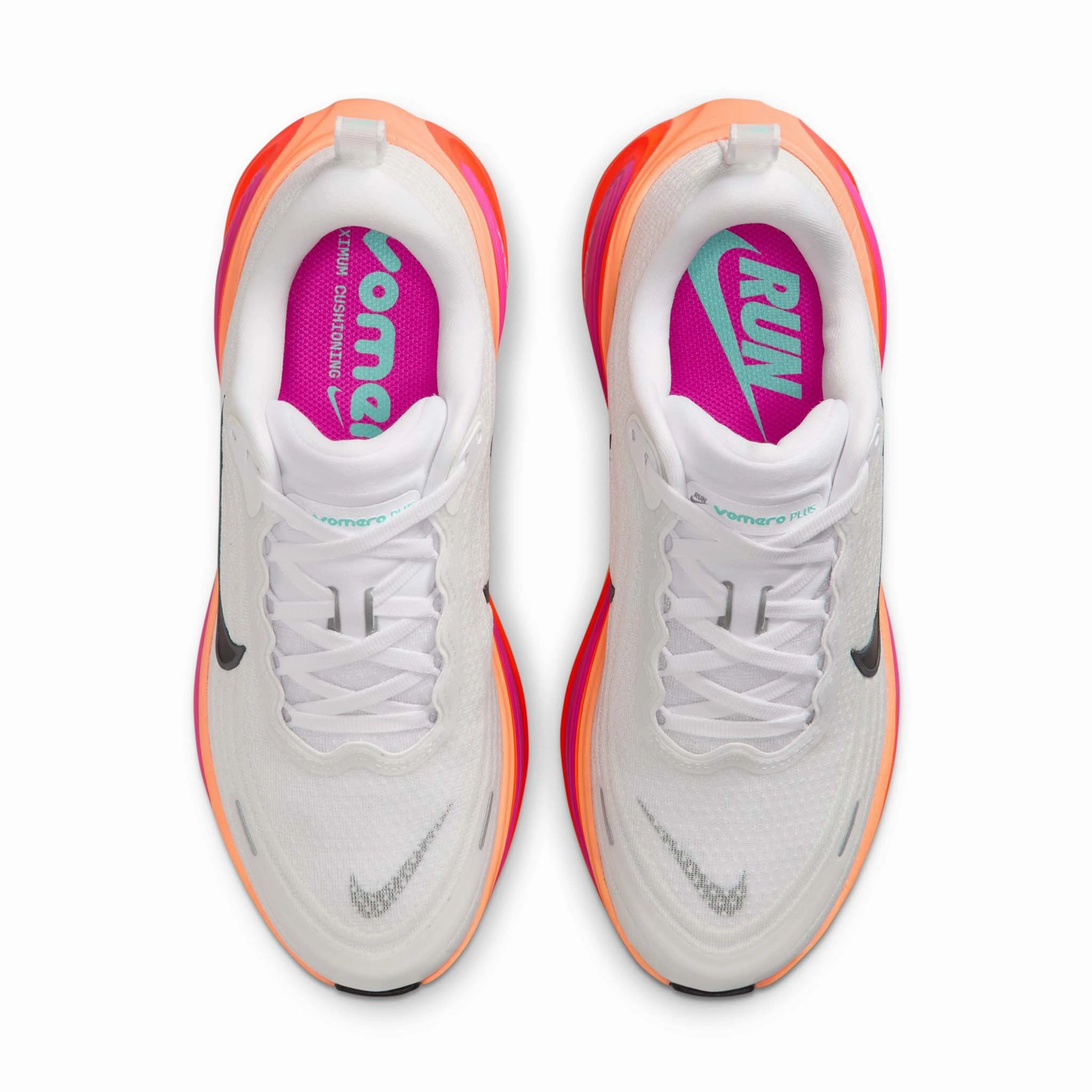 Nike | Women's Vomero Plus Road Running Shoes - White/Black-Fire Pink-Hyper Crimson Most Popular Asics Shoes