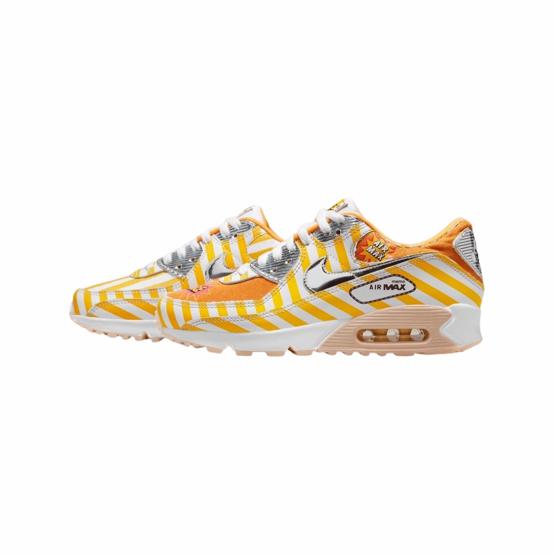 Nike Air Max 90 Fried Chicken Speed Yellow Shimmer White Asics Indoor Tennis Shoes