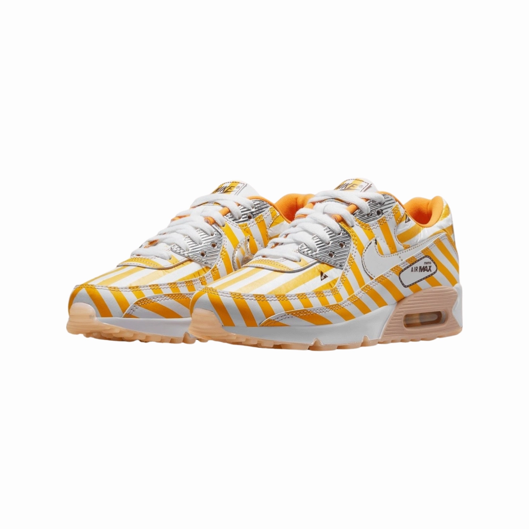 Nike Air Max 90 Fried Chicken Speed Yellow Shimmer White Asic Tennis Shoe