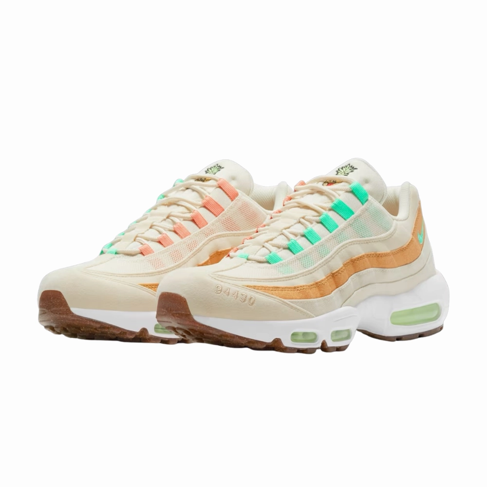 Nike Air Max 95 Happy Pineapple Coconut Milk Metallic Gold White Green Glow Best Asics Cross Training Shoes