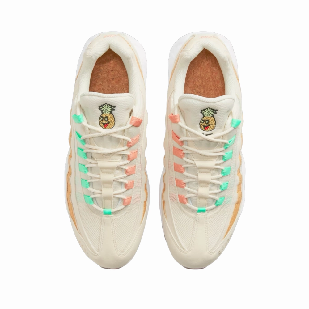 Nike Air Max 95 Happy Pineapple Coconut Milk Metallic Gold White Green Glow Asics Snapdown 4 Wide Wrestling Shoes