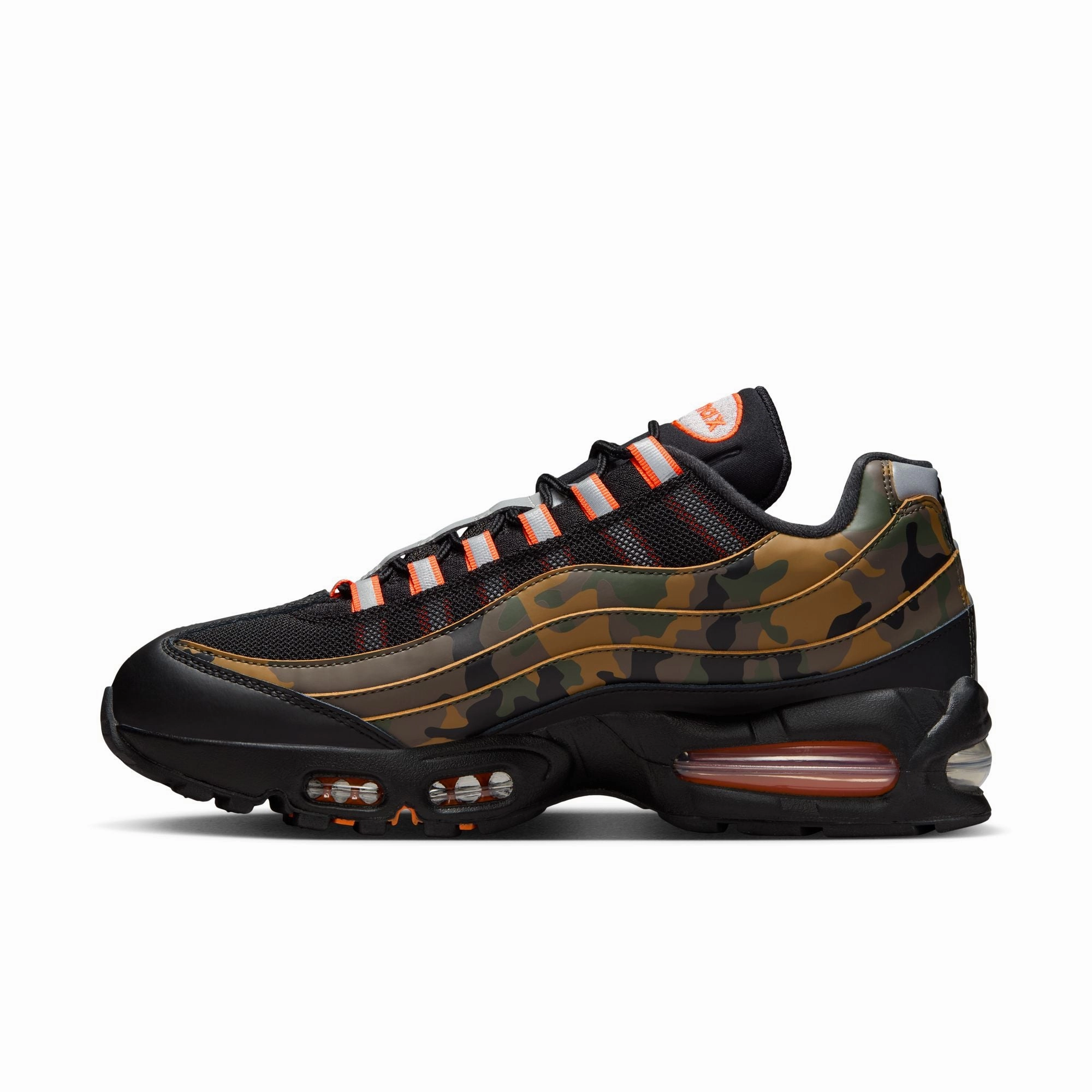 Nike Air Max 95 Men's Shoes Color: Black/safety Orange-metallic Silver HQ1973-001 Asics Sound Mind Sound Body Shoes