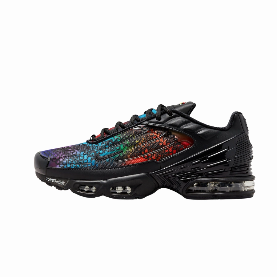 Saucony Asics Running Shoe Nike Air Max Plus 3 Premium Rainbow Gradient Black Fuchsia Dream Racer Blue