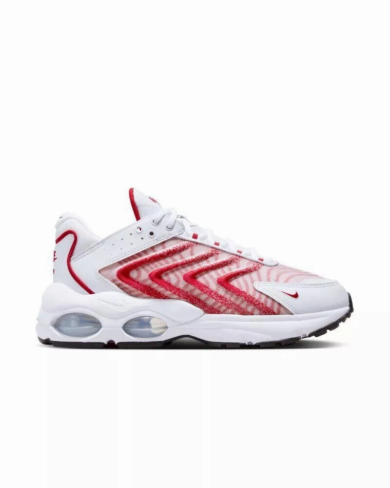 Asics Tennis Shoes Gel Solution Speed Nike Air Max TW DQ3984-104 Sneakers Unisex White Red Lace Up Casual Shoes NR8437 (White,9)