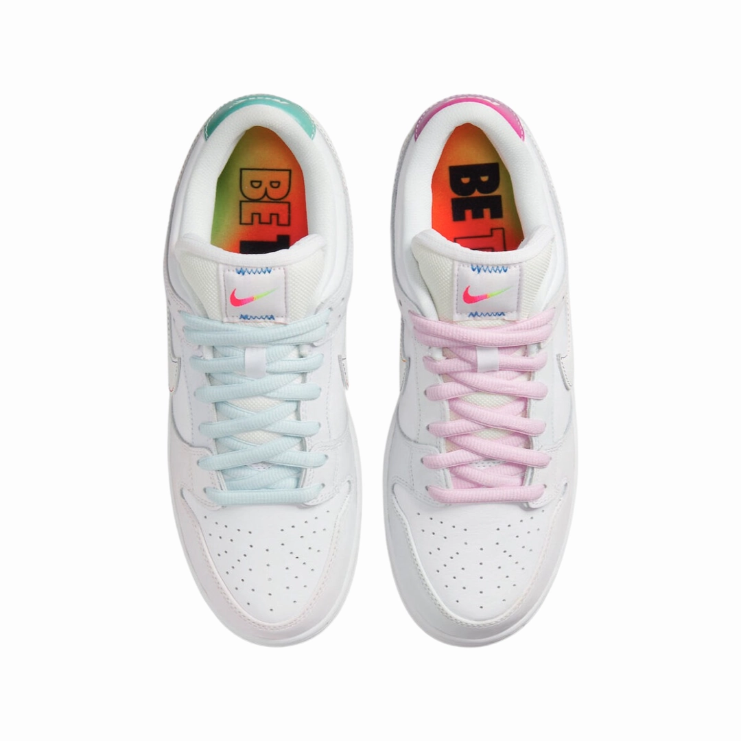 Asics Shoes Workout Nike Dunk Low Be True White Summit Rainbow