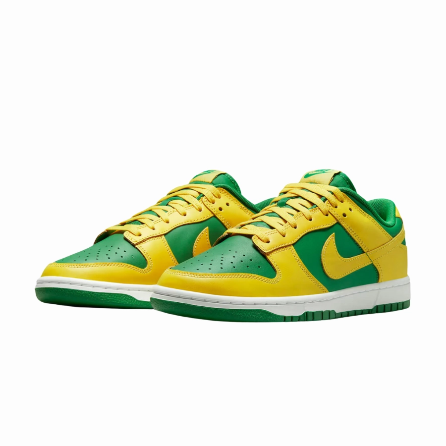 Nike Dunk Low Retro Reverse Brazil Apple Green Yellow Strike White Asics Shoes Low