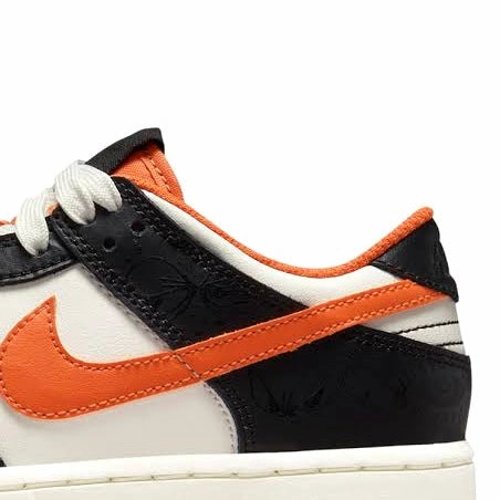 Asics Outdoor Shoes Nike Kids Dunk Low Halloween Black Orange PS White Pre-School By Nike