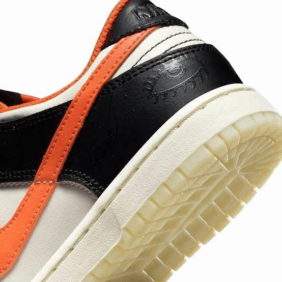 Nike Kids Dunk Low Halloween Black Orange PS White Pre-School By Nike Asics Shoes Collab