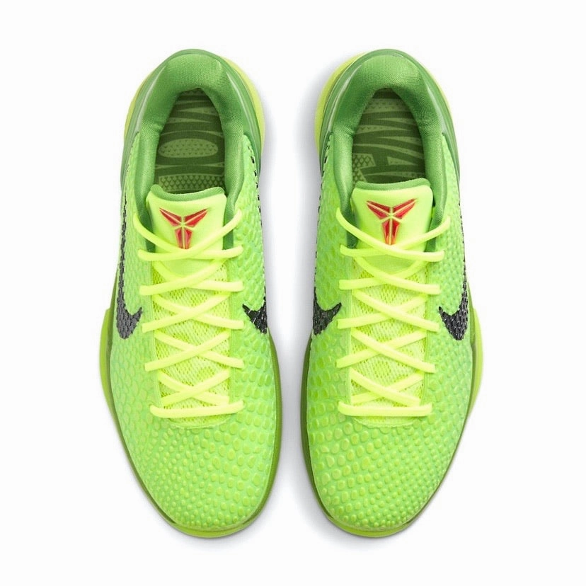 Nike Kobe 6 Protro Grinch (Includes Storyteller Collection Books) Green Apple Volt Crimson Black Asics Novak Tennis Shoes