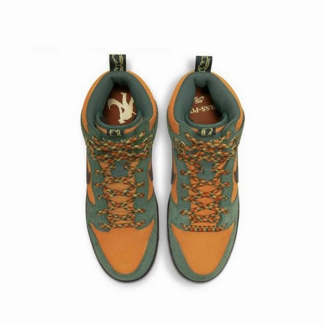 Nike SB Dunk High Pass~Port Work Boots Passport Army Green/Brown/Black Asics Tennis Shoes Ff3