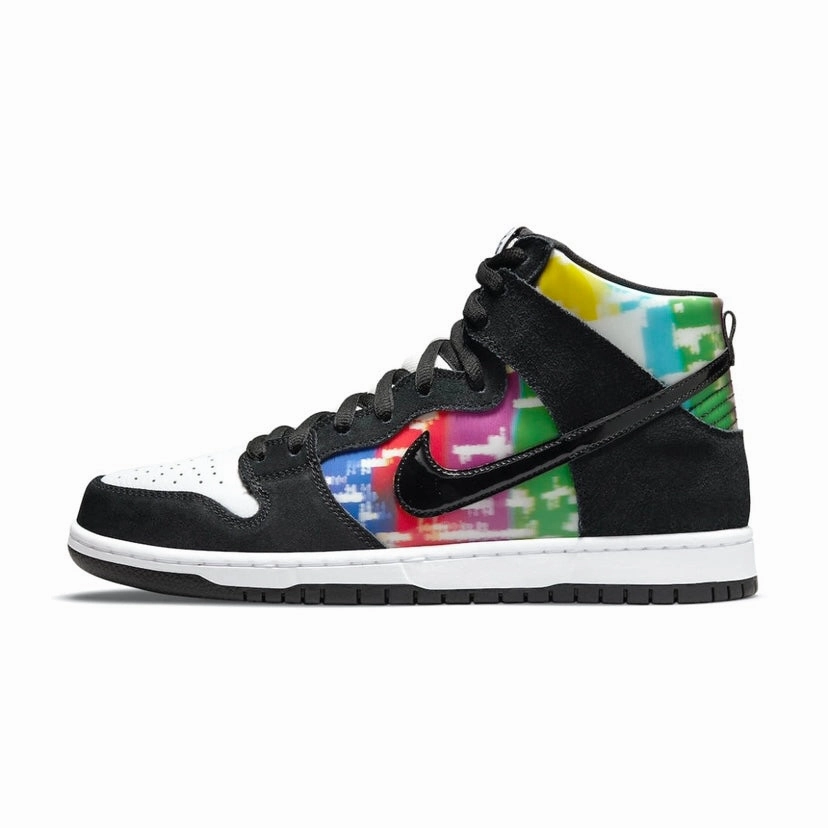 Asics Tennis Shoes Wide Feet Nike SB Dunk High Pro TV Signal Black White Multi Panda
