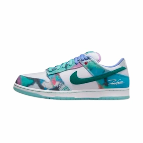 Nike SB Dunk Low Futura Laboratories Bleached Aqua Geode Teal White Asics Hyper Speed Shoes