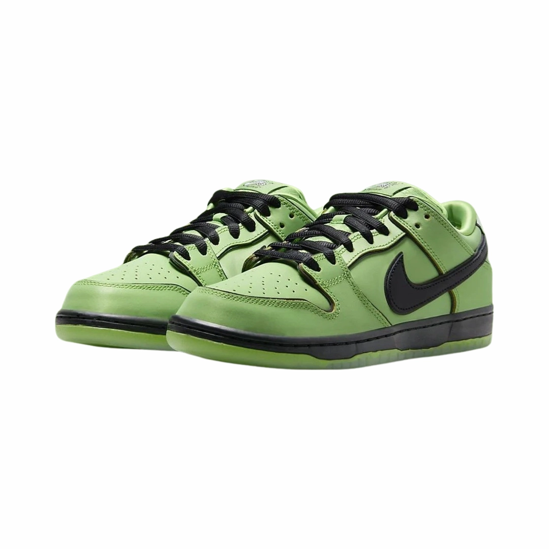 Nike SB Dunk Low Pro QS Powerpuff Girls Buttercup Mean Green Black Lotus Pink Asics Tiger Shoes Onitsuka